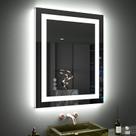 Espelho de banheiro LED LOAAO 24x30cm com luzes antiembaçantes reguláveis