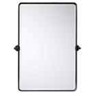 Espelho de banheiro TEHOME Matt Black Pivot Retangle