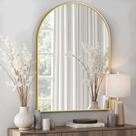 Espelho de banheiro TRAHOME Arched 30x20" montado na parede dourado