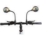 Espelho de bicicleta RYANGO, pacote com 2, retrovisor ajustável para guidão