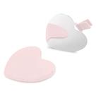 Espelho de bolso SNOMEL Compact em aço inoxidável em forma de coração Espelho de bolso SNOMEL Compact em aço inoxidável em forma de coração