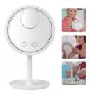 Espelho De Led Com Ventilador Mini Espelho Aumento Usb