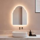 Espelho de Led Orgânico Marrocos 44x64 Para Sala Quarto Banheiro Moldura Lapidada