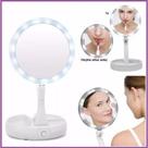 Espelho de LED Portátil Articulado Dupla Face Para Make My Fold Jin Ge JG-988 USB e Pilha