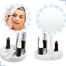 Espelho De Luz Led Dobravel Lupa Aumenta 10x Maquiagem Usb Espelho De Luz Led Dobravel Lupa Aumenta 10x Maquiagem Usb