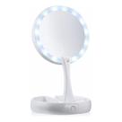 Espelho De Luz Led Dobrável Maquiagem Portátil Aumenta 10x Espelho De Luz Led Dobrável Maquiagem Portátil Aumenta 10x