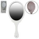 Espelho de mao oval de plastico platina colors 25x11,5cm na solapa - C3B