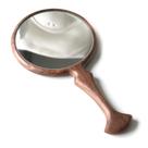 Espelho de mão xjwoodsmart Vintage Walnut Wood 28cm x 14cm