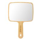 Espelho de mão YEAKE Natural Bamboo Handheld Travel Vanity