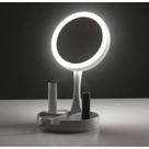 Espelho De Maquiagem Com Luz Led Aumenta 10X Dobravel e Portátil
