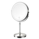 Espelho de maquiagem DEIOVWXS 8" LED 1x/10x 360 de rotação com luz