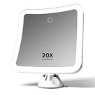 Espelho de maquiagem Fancii 20x Magnifying com luzes LED de 7 polegadas