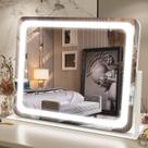 Espelho de Maquiagem FENNIO 56x48cm com Luzes de 3 Cores - Rotação 360° Espelho de Maquiagem FENNIO 56x48cm com Luzes de 3 Cores - Rotação 360°