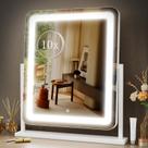 Espelho de Maquiagem Gvnkvn com LED Iluminado - 15,2cm, 10x de Aumento