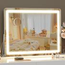 Espelho de maquiagem Gvnkvn Lighted Vanity com luzes 14x10cm 120 LEDs