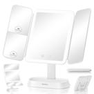 Espelho de maquiagem iluminado Beautifive 7X/5X/1X com ampliação tripla Espelho de maquiagem iluminado Beautifive 7X/5X/1X com ampliação tripla