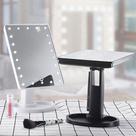 Espelho De Maquiagem Iluminado Com 16 Luzes De Leds De Rotação Livre De 180 Graus Espelhos Iluminados Espelho De Maquiagem Iluminado Com 16 Luzes De Leds De Rotação Livre De 180 Graus Espelhos Iluminados