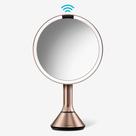 Espelho de maquiagem iluminado, sensor simplehuman, ampliação de 5X