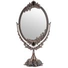 Espelho de maquiagem JUXYES Metal Tabletop Vintage com suporte
