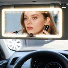 Espelho De Maquiagem LED Para Carro Com 3 Modos de Led Recarregável Touch Luz Branco Quente Frio Pla