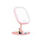 Espelho De Maquiagem Mesa Inteligente Com Luz LED USB Portátil Dobrável Ajustável Touch Oval