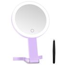 Espelho de maquiagem MIYADIVA 30X Magnifying com roxo claro