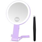 Espelho de maquiagem MIYADIVA Magnifying 30X/1X Lighted Travel Purple