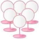 Espelho de maquiagem, preenchimento duplo, preenchimento duplo, 6 peças, spa, festa, rosa