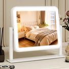 Espelho de Maquiagem ROLOVE com LED Iluminado - 14x12cm - 3 Cores Reguláveis