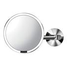 Espelho de maquiagem simplehuman com 8 sensores, suporte de parede, ampliação de 5X