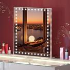 Espelho de maquiagem VANITII Hollywood 12x9 com 48 luzes LED 10X