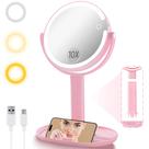Espelho de maquiagem vpu Vanity com luzes de aumento de 10X/1X