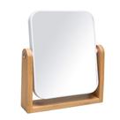 Espelho de maquiagem YEAKE Vanity com ampliação de 1X/3X com suporte de bambu
