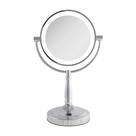 Espelho de maquiagem Zadro 9 LED redondo com luzes 5 e 10X Magnificat