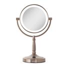 Espelho de maquiagem Zadro 9 LED redondo com luzes 5 e 10X Magnificat