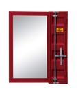 Espelho de maquilhagem Benzara Red 10x66x81 cm com prateleiras