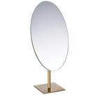 Espelho de maquilhagem GURUN, oval grande, de 7 x 12 polegadas, latão antigo para maquiagem