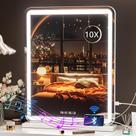 Espelho de maquilhagem Hasipu 20x25 cm LED com alto-falante Bluetooth branco