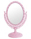 Espelho de maquilhagem XPXKJ rosa vintage giratório 360 frente e verso Espelho de maquilhagem XPXKJ rosa vintage giratório 360 frente e verso