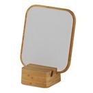 Espelho de Mesa Bancada Beleza Maquiagem OU Base de Bambu
