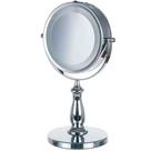 Espelho de mesa de metal Dupla face com led e ampliação 29 cm Espelho de mesa de metal Dupla face com led e ampliação 29 cm