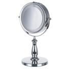 Espelho De Mesa Dupla Face Com Luz Led Aumento 5x Giratório Maquiagem Ótica JM905 Espelho De Mesa Dupla Face Com Luz Led Aumento 5x Giratório Maquiagem Ótica JM905