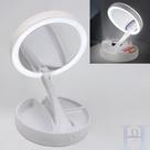Espelho de Mesa Dupla Face Luz Led Com Aumento 10x Maquiagem