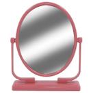 Espelho de Mesa Dupla Face P/ Maquiagem OVAL ROSA