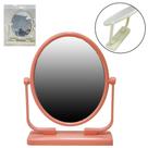 Espelho de mesa oval dupla face com base de plastico colors 13x10,5cm