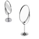 Espelho de Mesa Oval Giratório Dupla Face Aumento Zoom P Espelho de Mesa Oval Giratório Dupla Face Aumento Zoom P