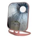 Espelho de Mesa Retangular Dupla Face C/ Pedestal de Plastico Colors Rosa