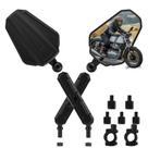 Espelho de motocicleta Tewgug atualizado Universal Adventure Ball-Head
