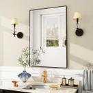 Espelho de parede BEAUTYPEAK retangular 66x97cm com moldura de metal