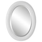 Espelho de parede Benzara 29" de madeira frisado oval branco